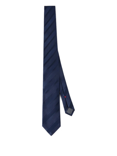  Brunello Cucinelli Striped Tie - Blue 