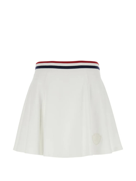  Brunello Cucinelli Striped-trim A-line Mini Skirt - White 