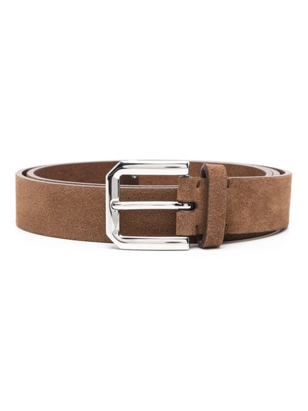  Brunello Cucinelli Suede Buckle Belt - Blue 