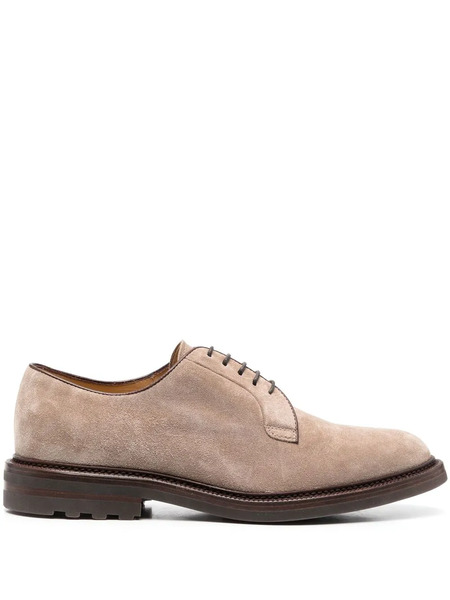  Brunello Cucinelli Suede Derby Shoes - Neutrals 