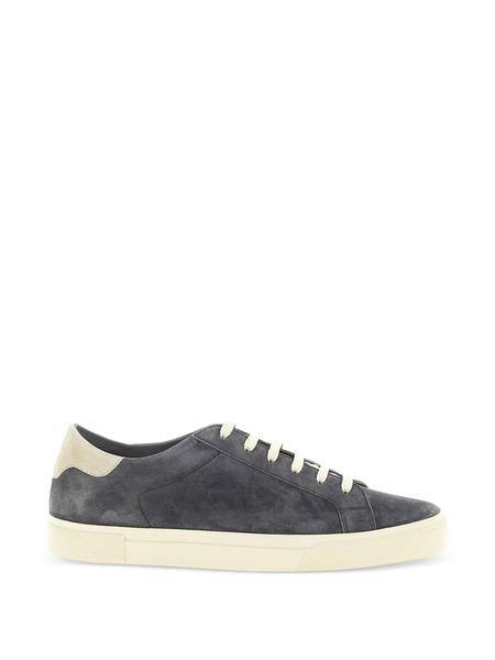  Brunello Cucinelli Suede Embossed-logo Sneakers - Grey 