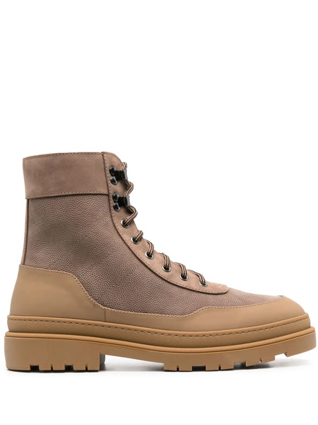  Brunello Cucinelli Suede Lace-up Boots - Brown 