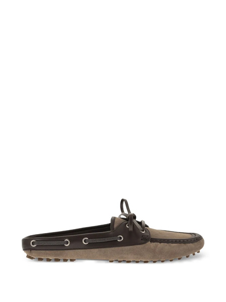  Brunello Cucinelli Suede Mules - Brown 