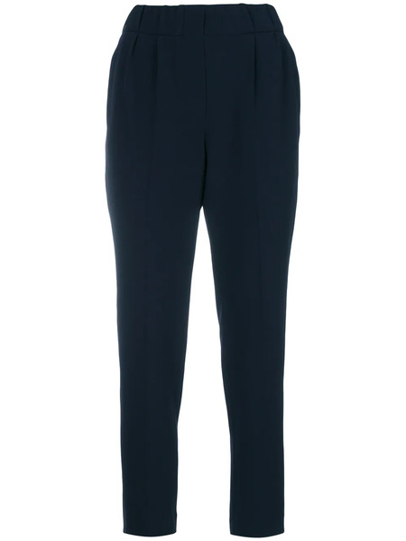  Brunello Cucinelli Tapered Cropped Trousers - Blue 