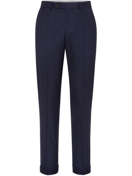  Brunello Cucinelli Tapered-leg Wool Trousers - Blue 