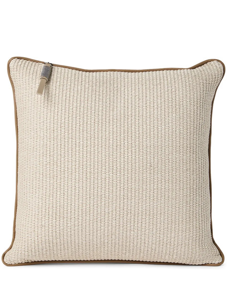  Brunello Cucinelli Techno Raffia Cushion - Neutrals 