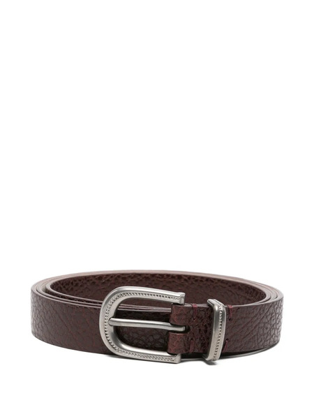  Brunello Cucinelli Textured Buckle Belt 