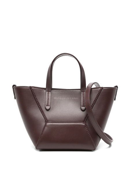  Brunello Cucinelli Top Handle Tote Bag - Red 