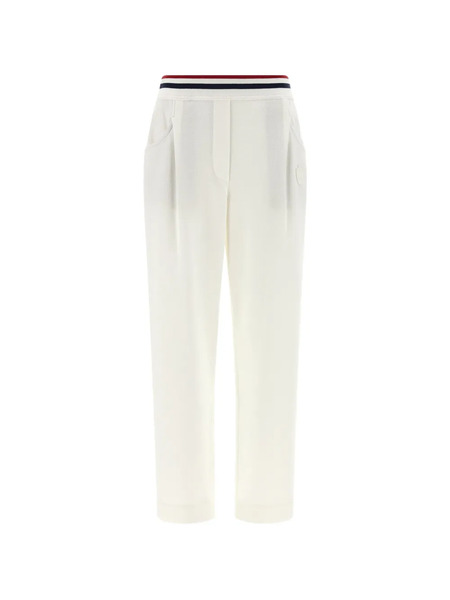  Brunello Cucinelli Tricolour Elastic Band Joggers - White 