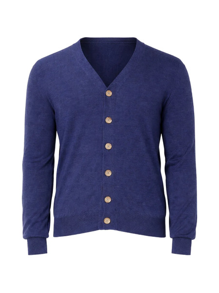  Brunello Cucinelli V-neck Buttoned Cardigan - Blue 