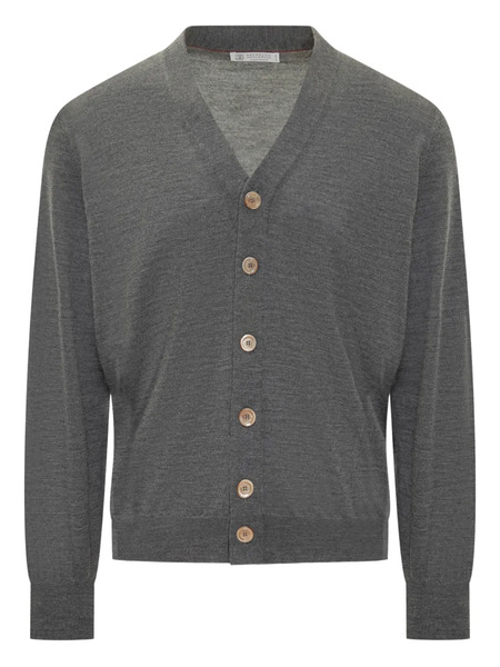  Brunello Cucinelli V-neck Cardigan - Grey 