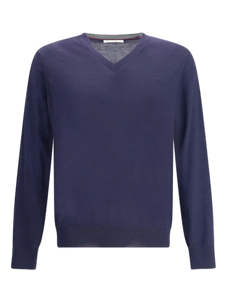  Brunello Cucinelli V-neck Sweater - Blue 