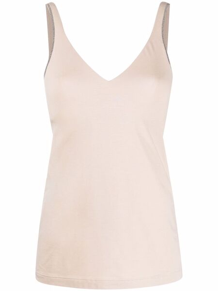  Brunello Cucinelli V-neck Tank Top - Neutrals 