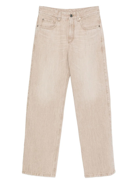  Brunello Cucinelli Washed Cotton Jeans - Neutrals 