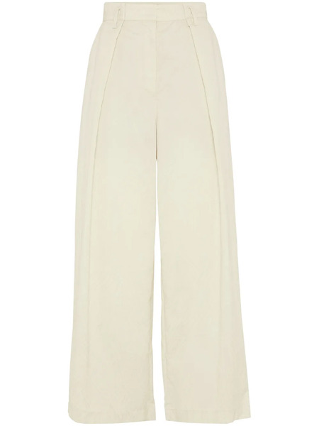 Brunello Cucinelli Wide-leg Cropped Trousers - Yellow 