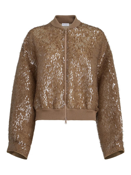  Brunello Cucinelli Zip-fastening Bomber Jacket - Brown 