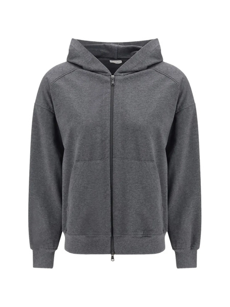  Brunello Cucinelli Zip Hooded Hoodie - Grey 