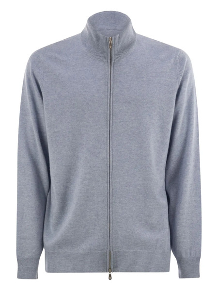  Brunello Cucinelli Zipped Cashmere Cardigan - Blue 