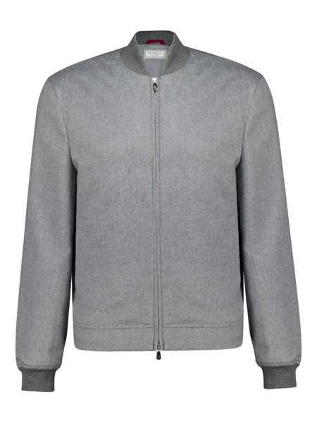 Brunello Cucinelli Zipped Cashmere Jacket - Grey 