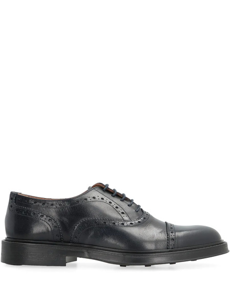  Bruno Magli Leather Derby Shoes - Blue 