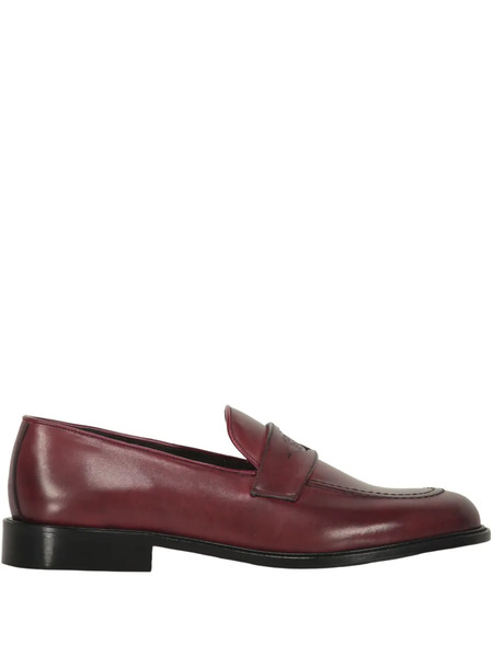  Bruno Magli Leather Loafers - Red 