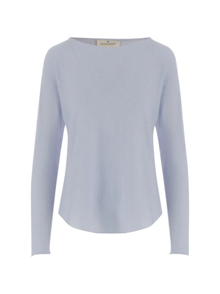  Bruno Manetti Boat-neck Top - Blue 