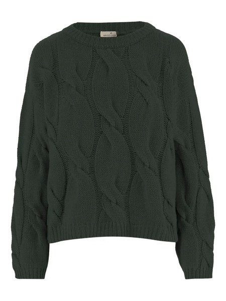  Bruno Manetti Cable-knit Crew-neck Sweater - Green 