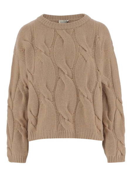  Bruno Manetti Cable-knit Crew-neck Sweater - Neutrals 