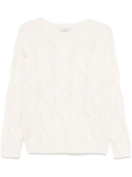  Bruno Manetti Cable-knit Sweater - White 