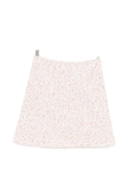  Bruno Manetti Fringed Mini Skirt - White 
