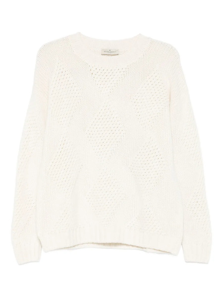  Bruno Manetti Open-work Sweater - White 
