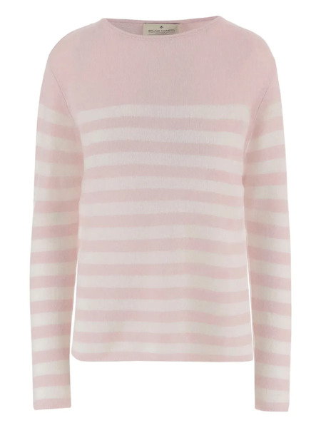  Bruno Manetti Striped Cashmere Jumper - Pink 