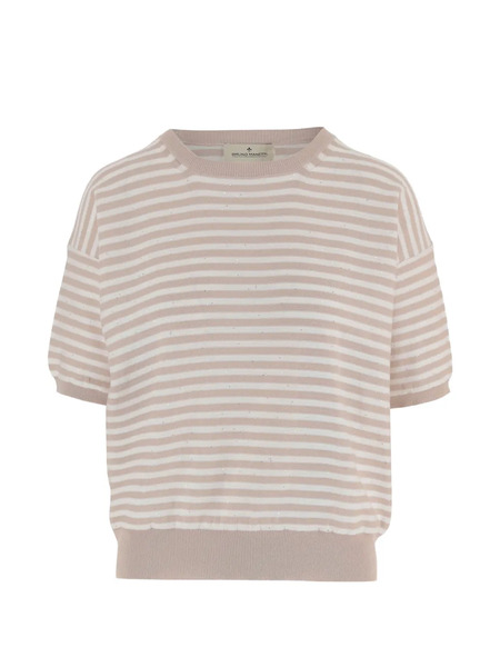  Bruno Manetti Striped-pattern Crew-neck Sweater - Neutrals 