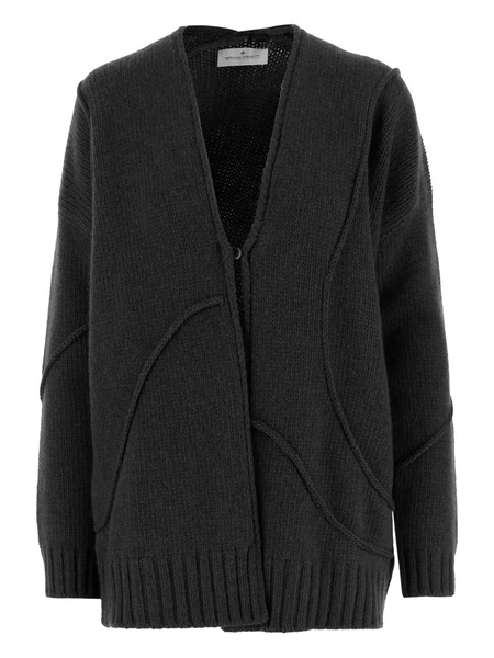  Bruno Manetti V-neck Cardigan - Black 