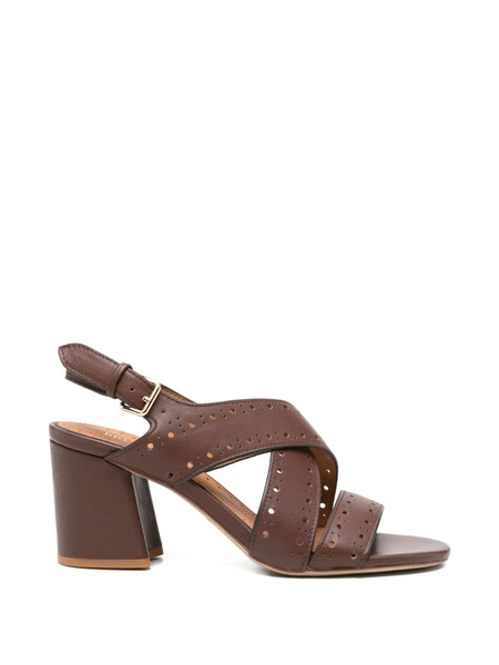  Bruno Premi Criss-cross Perforated Sandals - Brown 