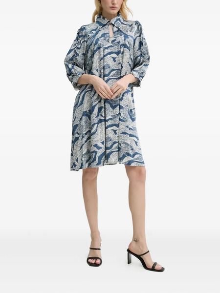  Bruuns Bazaar Abstract-print Mini Dress - Blue 