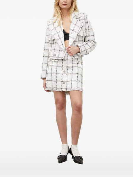  Bruuns Bazaar Azolla Bb Nanya Checked Tweed Jacket - White 