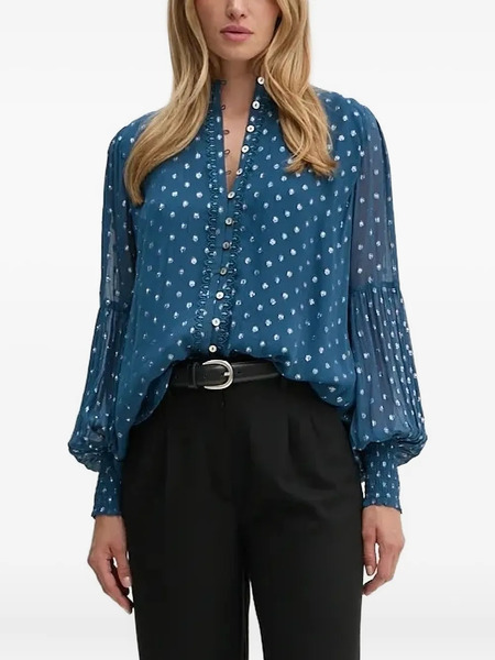 Bruuns Bazaar Balloon-sleeve Shirt - Blue 