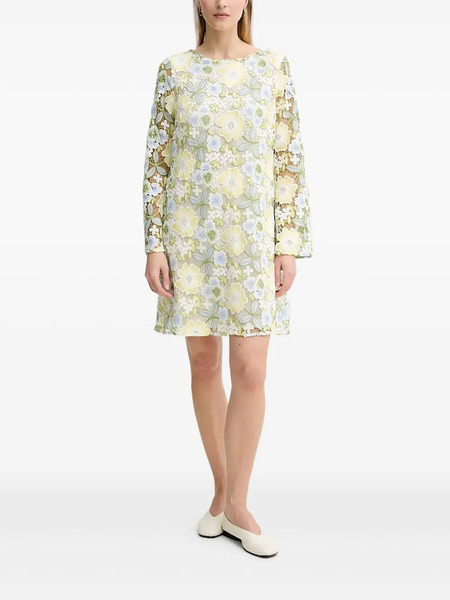 Bruuns Bazaar Floral Embroidered Bell-sleeve Dress - Green 