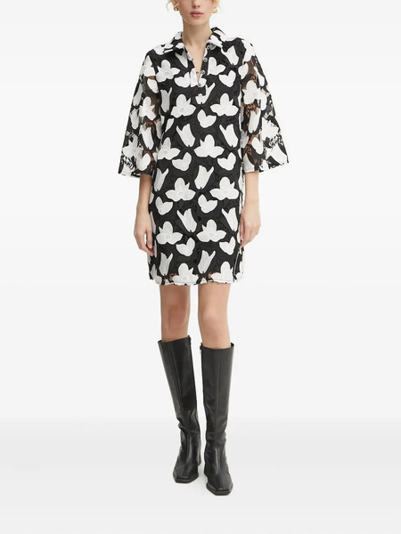  Bruuns Bazaar Ignon Floral-lace Mini Dress - Black 