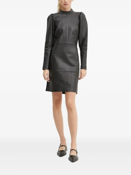  Bruuns Bazaar Leather Mini Dress - Black 