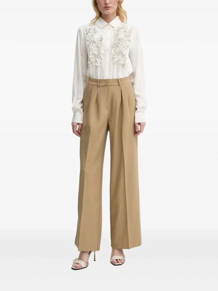  Bruuns Bazaar Sequin-embellished Collared Shirt - White 