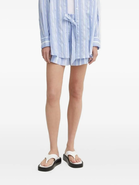  Bruuns Bazaar Swinies Bbb Rynja Beltedstriped Shorts - Blue 