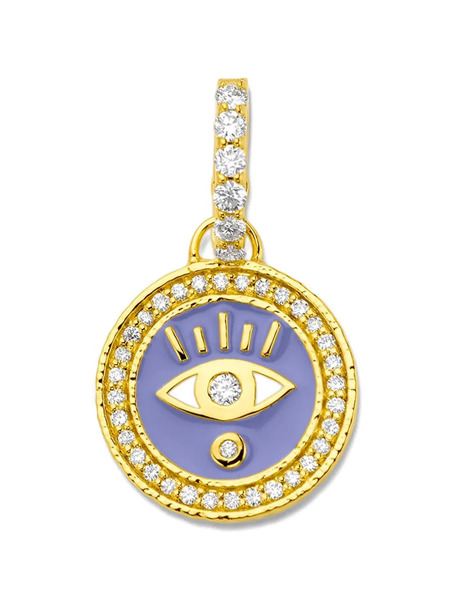  Buddha Mama Eye-embellishment Diamond Pendant - Gold 