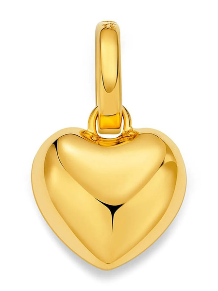  Buddha Mama 18k Yellow Gold Heart Pendant Charm 
