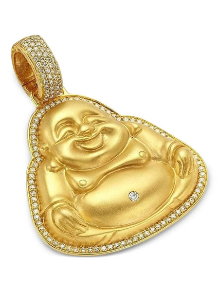  Buddha Mama 20k Yellow Gold Large Happy Buddha Pendant 