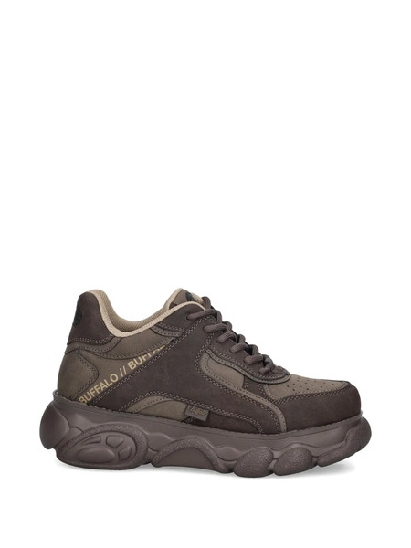  Buffalo Cld Echo Panelled Lace-up Trainers - Brown 