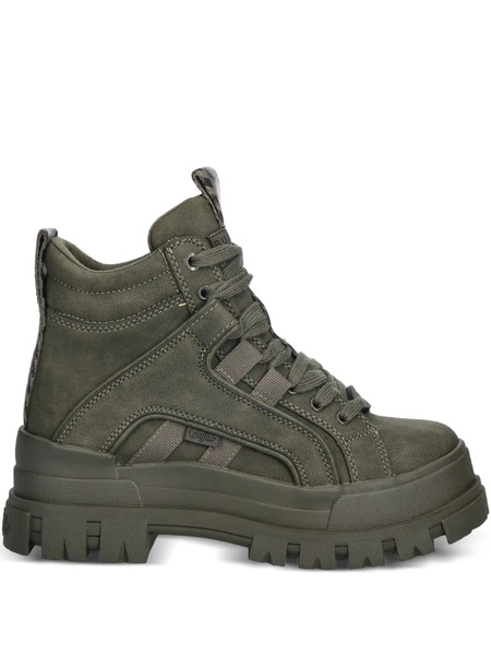  Buffalo Lace-up Tread-sole Boots - Green 