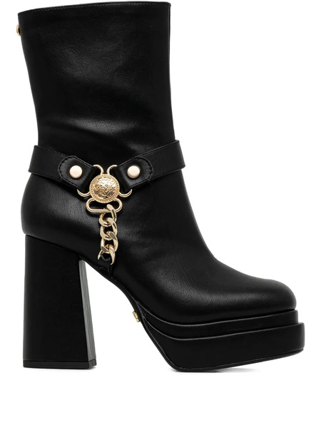  Buffalo 110mm May Biker Chain-strap Boots - Black 