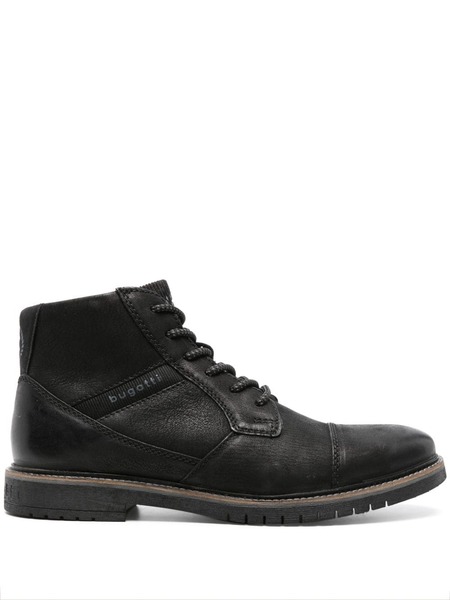  Bugatti Caj Leather Ankle Boots - Black 